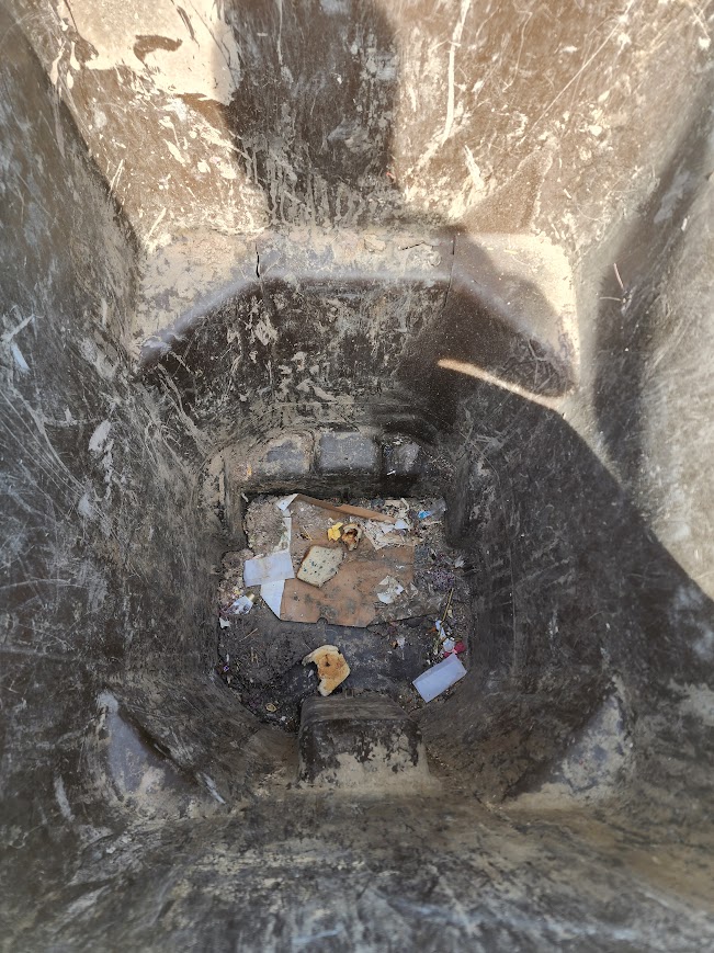 Dirty Garbage Can Interior